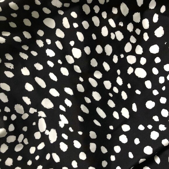 DKNY Fluttered Swimsuit Womens Black White Polka Dot Size 4 One Piece Ruffle - Picture 2 of 8